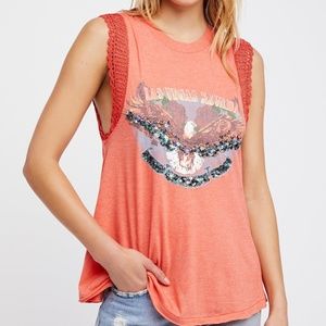 Free People Orange Las Vegas T-shirt, Large